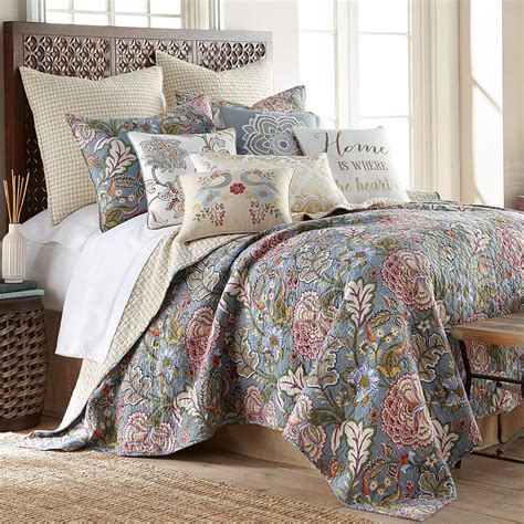 Mix and match patterns and colors by switching up fitted sheets and flat sheets to create your own style. . Levtex quilt